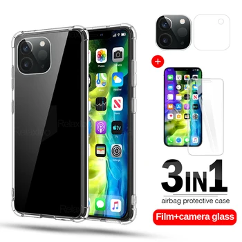 iphone mini case 12 3in1 átlátszó esetekben iphone 12 pro max edzett üveg iphone12 12pro 12mini hátlapot