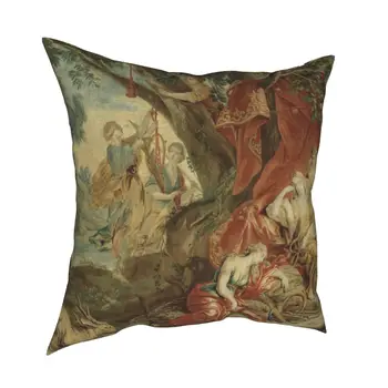 Jan Van Orley Diadala Istenek párnák Vintage Aubusson-francia Antik Párna, Takaró Dekoratív Pillowcover Otthoni 18'