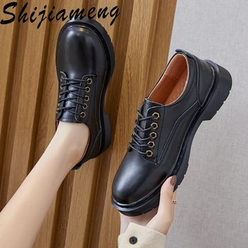 Japán kis fekete cipő női Brit egyetemi stílus lapos JK egységes bőr cipő vad utca szerelmeseinek nagy méretű cipő