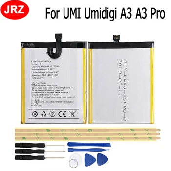 JRZ Az UMI Umidigi A3-as A3-as Pro 3300mAh Akku Kiváló Minőség Mobil Telefon Csere Tartalék Li-polimer Batteria, Ingyenes Eszközök