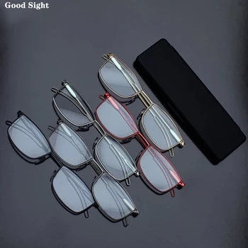 Jó Látvány Anti Kék Fény Olvasó Szemüveg A Férfiak HD Lencse Négyzet Szemüveget A Nők Ultrakönnyű High-End Szemüveg Esetben