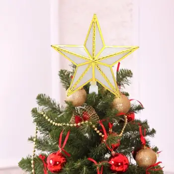 Karácsonyfa ötágú Csillag Fa Tetején Fény Magas Fényerő Karácsonyi Dekoráció Fa Tetején Csillag, Fény USB Akkumulátor Doul Célja