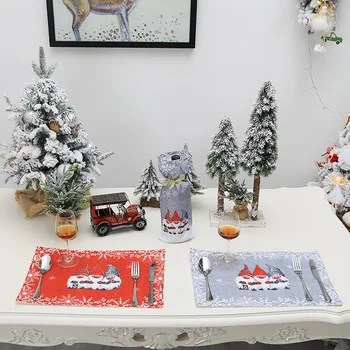 Karácsonyi Dolgokat Táblázat Alátét Karácsonyi Boros Üveg Fedelét Díszeket Haza Gnome Karácsonyi Dekoráció Ajándék szilveszteri Dekoráció
