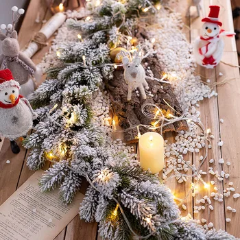 Karácsonyi Rattan Nappali Dekoráció Mesterséges Növények Hamis Fenyő a Tű Szőlő Növény Cedar a Dekoráció Virágok Tél Home Deco