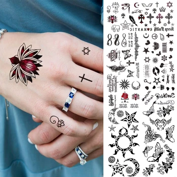 Kis Gyerekek Arcát Ideiglenes Tetoválás A Nők Angyal Szárnyak Férfiak Infinity Tündér Pillangó Hamis Tetkó Csillag, Hold Tetoválás Készletek Lotus