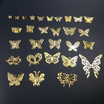 Kiskereskedelmi Filigrán pillangó Pakolások Csatlakozók Díszítmények Kézműves Ajándék, Dekoráció DIY Megállapítások Ruházat accessorie