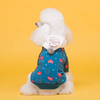 Kisállat Kutya Pulóver Aranyos Nyomtatás Cotton Plus Pet Gyapjú Kabát, Pamut, Puha, Kiváló Minőségű Kutya Pulóver Ing Kabát