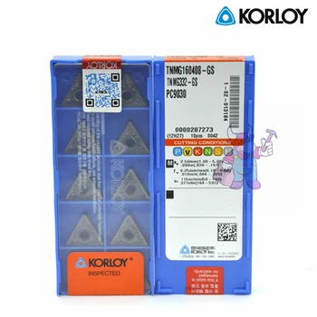 KORLOY CNC helyezze be TNMG160408-GS PC9030/PC5300/NC3220/NC9020/NC9025