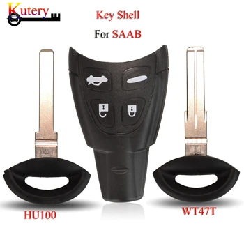 Kutery Autó Kulcs Shell SAAB 9-3 93 2003-2007 4 Gombok WT47T/HU100 Vágatlan Penge Kulcsnélküli-Menj burkolata