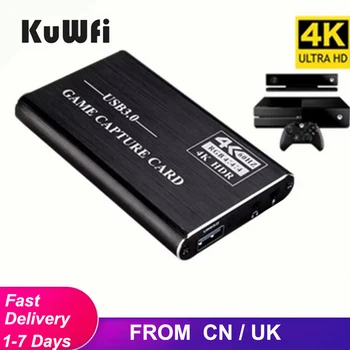 KuWFi 1080P HD-MI A 3.0 Videó-digitalizáló Kártya 4K HD-MI Game Capture HD társasjáték Rekord Élő Közvetítés Közvetítés Helyi Hurok Ki