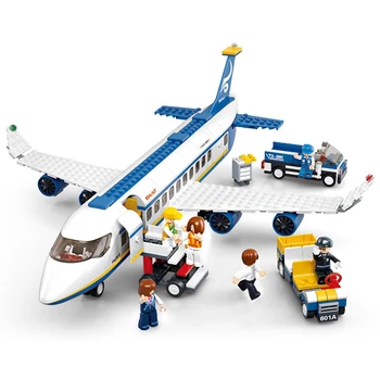 Kövesse Store =$2 Kupon Város Airbus Nagy Utasszállító Repülőgép Modell építőkövei Játékok Gyerekeknek Ajándékokat 463 DB