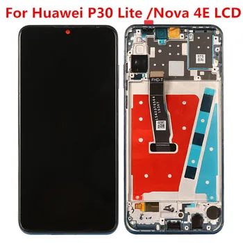 LCD Huawei P30 Lite 4GB 6 GB MAR-LX1A LX1M LX2 L21A L01A LCD Kijelző érintőképernyő Huawei Nova 4e LCD Kijelző Csere