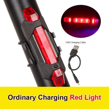 LED USB Újratölthető Kerékpár Országúti Kerékpár Hátsó Lámpa Vízálló MTB hátsó Lámpa Villogó Fény Kerékpár Kerékpár Fény Lovaglás lámpa