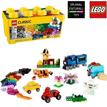 LEGO Klasszikus 10696 Kreatív Tégla Nagy Noel Születésnapi Ajándék Gyerekeknek, Játékok Kreativitás, Gyerekek 4+ Éves 484pcs