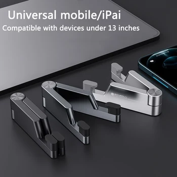 Legújabb T1 Protable Telefon Tartó Asztal Alumínium Univerzális Összecsukható Mobiltelefon Tartók Tablet IPad Tulajdonosa Magas Minőség