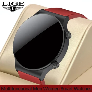 LIGE 1.3-es Színes érintőképernyő Sport Smartwatch Férfi Nő Fitness Tracker Vízálló Okos Nézni A Huawei Xiaomi Apple