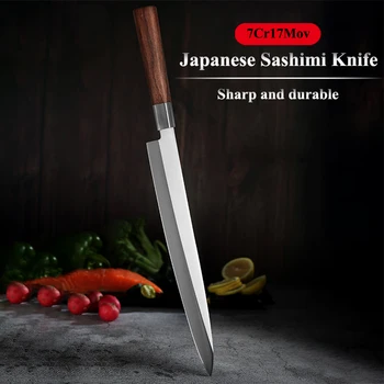 LIUZHANGYU Szakmai Japán Séf Kés, Sashimi Kés Sushi Főzés Kés Éles Penge Rozsdamentes Acél Konyhai Kés Főzés