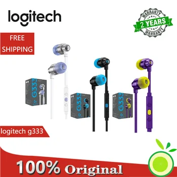 Logitech g333-hallgató eredeti gamer, vezeték, sztereó, 3,5 mm-es, hd mikrofon laptop, pc, telefon játékok