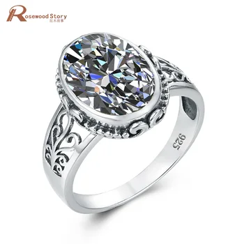 Luxus Labor Gyémánt Esküvői, Eljegyzési Gyűrűk, Menyasszony 100% Valódi 925 Sterling Ezüst Gyűrű Nők Finom Ékszerek magas minőségű