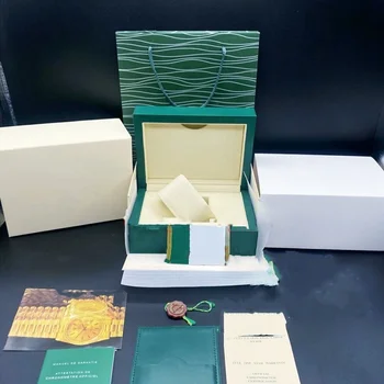 Luxus Márka Eredeti, Fából készült Karóra a Zöld Doboz, Papírok Kártya Tárca Dobozok Esetekben Karóra AAA Órák Gyári Kínálat