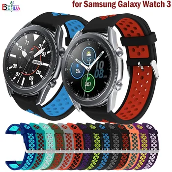 Magas Minőségű Szilikon watchStrap Samsung Galaxy Óra 3 45mm Okos watchband Karkötő Correa karszalag 22mm széles, új biztonsági öv