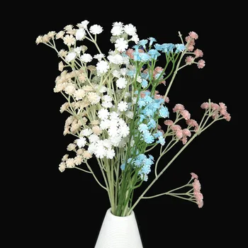 Mesterséges virágokat ág műanyag 62cm Gypsophila DIY hamis virág, csokor, dekoratív növény virágos haza hivatal esküvői dekoráció