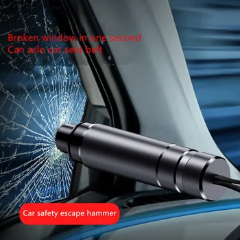 Mini Autó Biztonsági Kalapács Automatikus Segélyhívó Üveg Ablak Breaker Biztonsági Öv Vágó Életmentő Víz Alatti Escape Autó Vészhelyzeti Eszköz