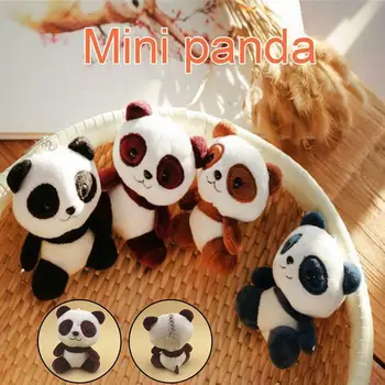 Mini Cuki Panda Plüss Játék Kulcstartó Autó Táska Medál Babák Gép Plüss Babák