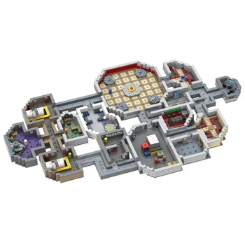 MOC Micro Jelenet Űrhajó Térkép építőkövei Állítsa be A Skeld A AmongIng Beépített Játék Labirintus Tégla Ötlet Játékok Születésnapi Ajándék