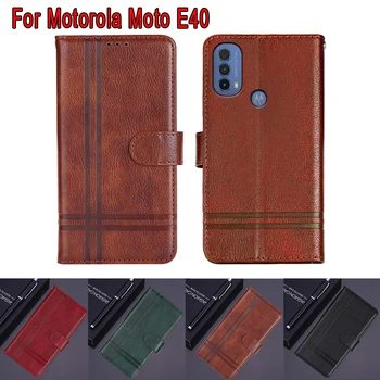 MotoE40 Új Flip Pénztárca Hátlapot A Motorola Moto E40 Esetben Protector Könyv A Motorola Moto E 40 Bőr Mágneses Kártya Esetében