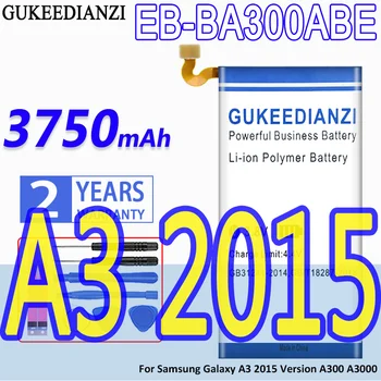 Nagy Kapacitású GUKEEDIANZI Akkumulátor EB-BA300ABE 3750mAh Samsung Galaxy A3 2015 Verzió A300 A3000 A300F