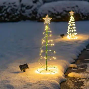 Napenergia Fém LED Lumineszcencia karácsonyfa Díszítés String Fények, Ünnepi Dekoráció, Dísz, Környezetbarát Nagyszerű Ajándék