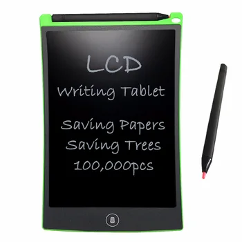 NEWYES Zöld LCD Írás Tabletta 8.5 hüvelyk Elektronikus Rajz Párna Pocketbook Gyerekeknek Ajándék Játék Újrafelhasználható Törölhető üzenőfal
