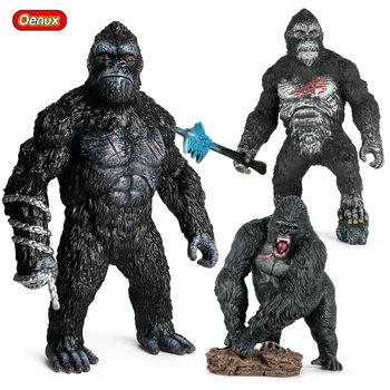 Oenux Film Gorilla King Kong akciófigurák Vad Orángután, Csimpánz, Majom T-Rex Modell PVC Magas Minőségi Gyűjtemény Gyerek Játék