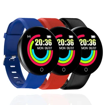 Okos Órák Bluetooth Fitness Tracker Digitális Órák Smartwatch Férfiak Nők Vérnyomás IOS Android Okos Karkötő D18 2022