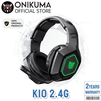 Onikuma K10 2.4 G Wireless Gaming Headset, 25H Játékidő, 3D-s Virtuális Surround Hangzás Fejhallgató withDetachable zajszűrő Mikrofon