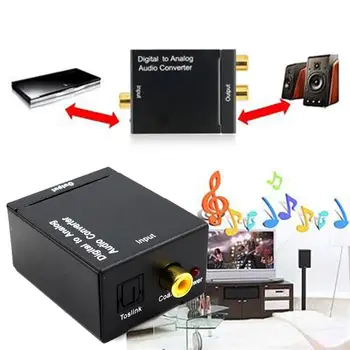 Otthoni Professzionális Digitális-Analóg Audio Converter Audio Adapter L/R Rf Jel Toslink Optikai C5Y6