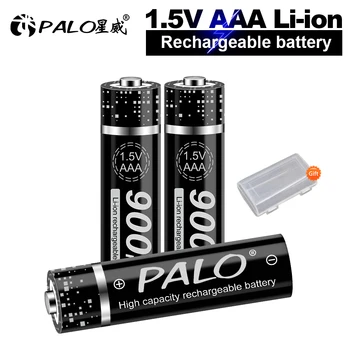 PALO Li-ion 1,5 V AAA Újratölthető akkumulátor AAA 1,5 V-os akkumulátor AAA lítium akkumulátorok Órák, egerek, számítógép, játékok, így a