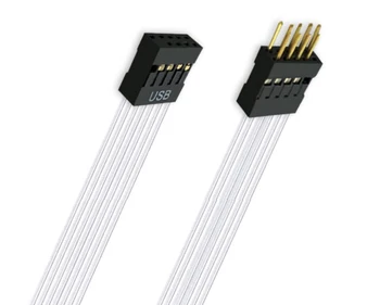 PC Esetben előtt USB2.0 hosszabbító kábel / alaplap USB hosszabbító kábel / 9-pin alváz ezüstözött hosszabbító kábel