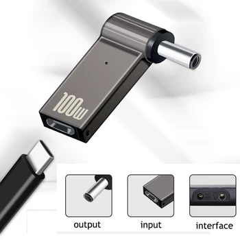PD 100W Laptop Töltő Teljesítmény Ellátási Adapter Csatlakozó USB-C-Típusú Női DC Férfi Jack Dugó Átalakító Acer Samsung Lenovo