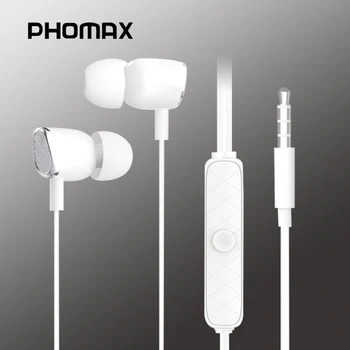 PHOMAX Egyetemes 1,2 m-es Vezetékes In-Ear Zene, Headset, 3,5 mm-es Dugó Sztereó Fejhallgató Mikrofon Samsung Huawei PC, Laptop, Tablet MP3