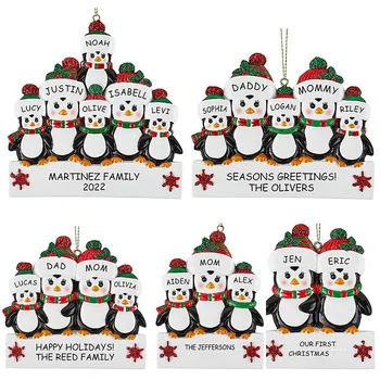 Pingvin Karácsonyi Díszek PVC Dekoráció, Személyre szabott, A Párt Mikulás Lóg Medálok A karácsonyfa Navidad Aranyos Ajándékok