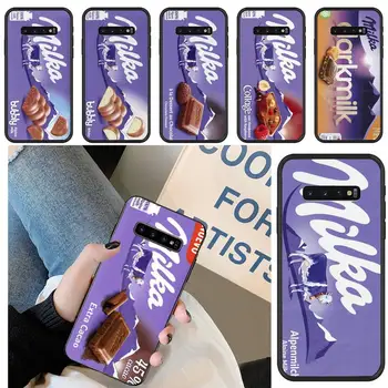 Popolar Milka Csokoládé Doboz Telefon tok Samsung Galaxy S6 S7 Edge Plus S8 S9 S20Plus S20ULTRA S10lite 2020 S10-Ügy