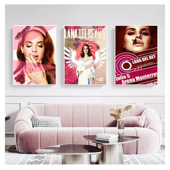 Poszter Otthoni Dekoráció, Poszterek, Nyomatok, Art Dekor minőségi poszterek vászon festmény M500 Lana Del Rey Wall Art Vászon Festmény