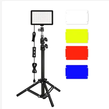 Profi Fotózás Világítás Készlet USB LED Videó Fény Kit Fotózás Világítás háromlábú Állvány Szűrők Videó Élő