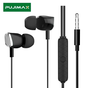 PUJIMAX Egyetemes In-ear Fülhallgató Mikrofon, 3,5 mm-es Vezetékes Vezérlés Zene, Játék, Sport Surround Headset Call K Dal Rögzítése
