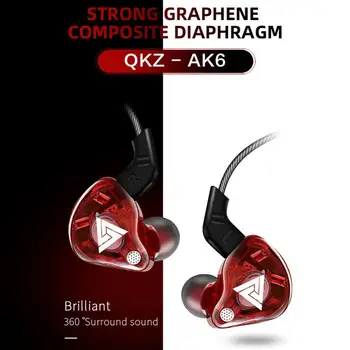 QKZ AK6 Univerzális 3,5 mm-es Sport-fül-HiFi Sound Fülhallgató a Telefonok, Tablet