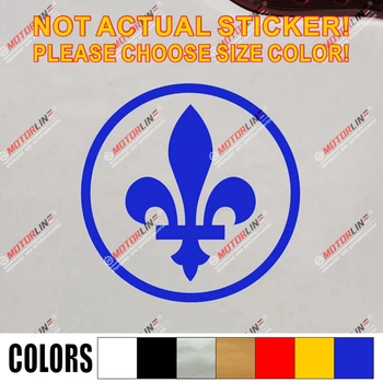 Quebec Fleur de Lys-Matrica Zászló Kanada Autó Vinil vegye méret szín kör