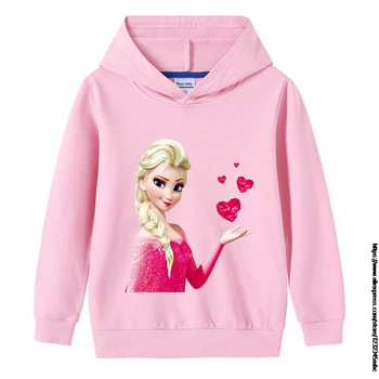 Rajzfilm Fagyasztott Elsa Disney Lány Pulóver az Őszi Hosszú Ujjú Pamut Rajzfilm Gyerekeknek Ruhákat, Baba-Gyerekek Pulcsik Maximum