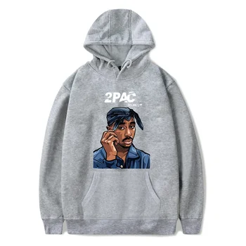 Rapper Tupac 2pac Nyomtatás kapucnis felső Őszi Streetwear a Férfiak a Nők a Divat Túlméretezett Melegítőfelső Kapucnis Melegítő Uniszex Ruházat